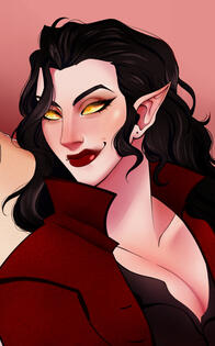 Disclaimer: This was a couple's piece I commissioned years ago (for myself) with Ellie's ex partner, so I cropped their character out because I still appreciate the effort the artist put into this piece.